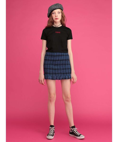 jouetie(ジュエティ)の「シャーリングミニスカート(スカート・レディース・カーキ/ブラック/ブルー/オレンジ・MEDIUM)」の15枚目の写真