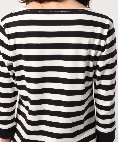 GLOBAL WORK（グローバルワーク）の「テンジクマリンボーダープルオーバー8分袖/777479（Tシャツ/カットソー・レディース・その他/ミント/ライトベージュ/クリアレッド・LARGE/MEDIUM）」の13枚目の写真