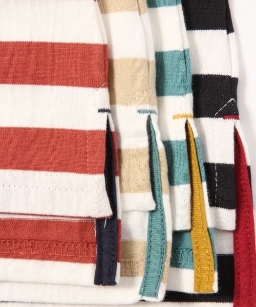 GLOBAL WORK（グローバルワーク）の「テンジクマリンボーダープルオーバー8分袖/777479（Tシャツ/カットソー・レディース・その他/ミント/ライトベージュ/クリアレッド・LARGE/MEDIUM）」の14枚目の写真