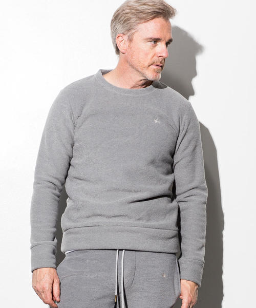 1piu1uguale3 RELAX（ウノピュウノウグァーレトレリラックス）の「1PIU1UGUALE3 RELAX(ウノピゥウノウグァーレトレ)テリークロスパイルプルオーバー（スウェット・メンズ・ブラック/グレー/ネイビー・SMALL/MEDIUM/LARGE/X-LARGE）」の2枚目の写真
