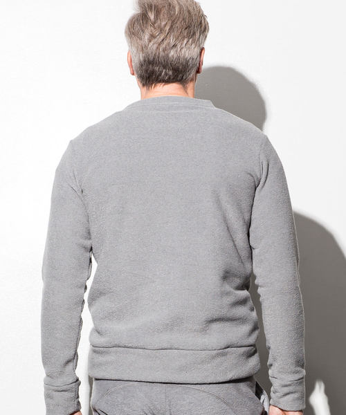 1piu1uguale3 RELAX（ウノピュウノウグァーレトレリラックス）の「1PIU1UGUALE3 RELAX(ウノピゥウノウグァーレトレ)テリークロスパイルプルオーバー（スウェット・メンズ・ブラック/グレー/ネイビー・SMALL/MEDIUM/LARGE/X-LARGE）」の6枚目の写真