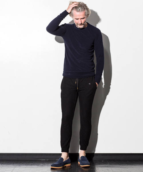1piu1uguale3 RELAX（ウノピュウノウグァーレトレリラックス）の「1PIU1UGUALE3 RELAX(ウノピゥウノウグァーレトレ)テリークロスパイルプルオーバー（スウェット・メンズ・ブラック/グレー/ネイビー・SMALL/MEDIUM/LARGE/X-LARGE）」の8枚目の写真