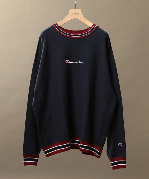 Champion（チャンピオン）の「【別注】 ＜CHAMPION(チャンピオン）＞ REVERSE WEAVE LINE L/S TEE/Tシャツ<br> ◆（Tシャツ/カットソー・メンズ・ホワイト/ライトグレー/ブラック/ネイビー・MEDIUM/LARGE/SMALL/X-LARGE）」の4枚目の写真