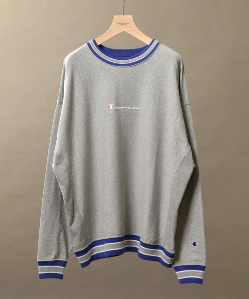 Champion（チャンピオン）の「【別注】 ＜CHAMPION(チャンピオン）＞ REVERSE WEAVE LINE L/S TEE/Tシャツ<br> ◆（Tシャツ/カットソー・メンズ・ホワイト/ライトグレー/ブラック/ネイビー・MEDIUM/LARGE/SMALL/X-LARGE）」の3枚目の写真