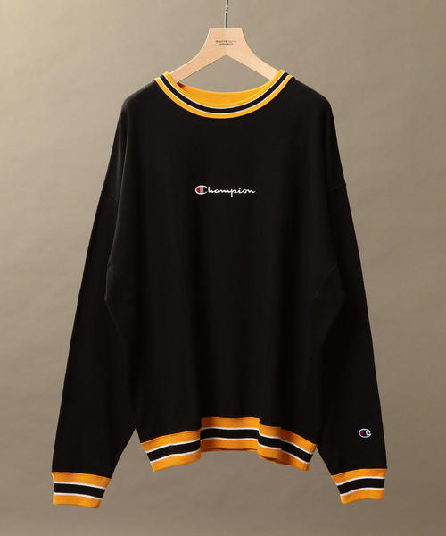 Champion（チャンピオン）の「【別注】 ＜CHAMPION(チャンピオン）＞ REVERSE WEAVE LINE L/S TEE/Tシャツ<br> ◆（Tシャツ/カットソー・メンズ・ホワイト/ライトグレー/ブラック/ネイビー・MEDIUM/LARGE/SMALL/X-LARGE）」の2枚目の写真