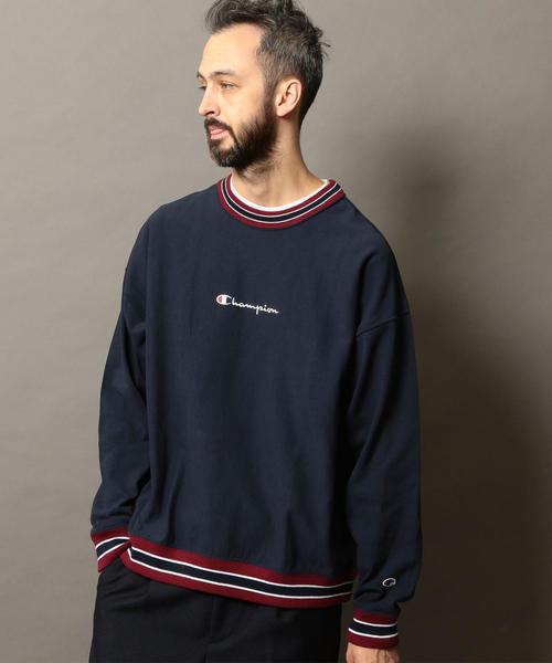 Champion（チャンピオン）の「【別注】 ＜CHAMPION(チャンピオン）＞ REVERSE WEAVE LINE L/S TEE/Tシャツ<br> ◆（Tシャツ/カットソー・メンズ・ホワイト/ライトグレー/ブラック/ネイビー・MEDIUM/LARGE/SMALL/X-LARGE）」の15枚目の写真