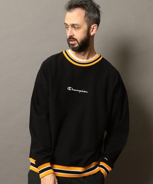 Champion（チャンピオン）の「【別注】 ＜CHAMPION(チャンピオン）＞ REVERSE WEAVE LINE L/S TEE/Tシャツ<br> ◆（Tシャツ/カットソー・メンズ・ホワイト/ライトグレー/ブラック/ネイビー・MEDIUM/LARGE/SMALL/X-LARGE）」の6枚目の写真