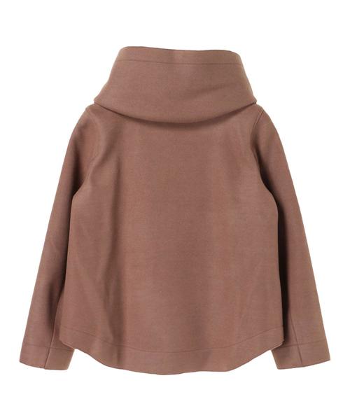 YECCA VECCA(イェッカヴェッカ)の「ストレッチメルトンフーディーコート(ピーコート・レディース・ネイビー/ブラウン/イエロー・FREE)」の8枚目の写真