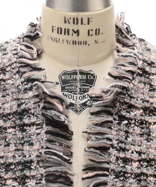 Drawer（ドゥロワー）の「Drawer フリンジ ツィードジャケット