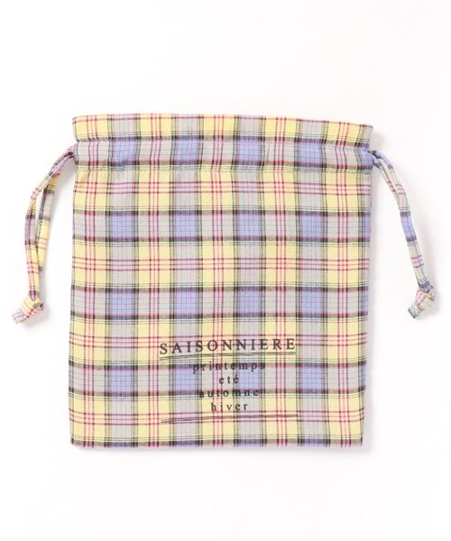 LOWRYS FARM（ローリーズファーム）の「アルファベットキンチャク　805163（ポーチ・レディース・ホワイト/ベージュ/ピンク/ブラウン/カーキ/イエロー・FREE）」の5枚目の写真