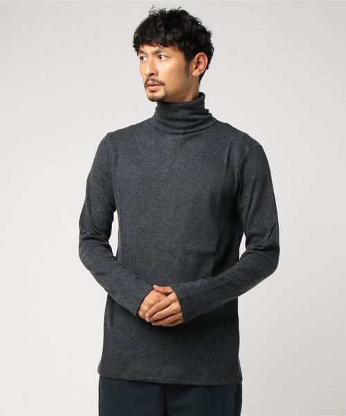 MAJESTIC HOMME(マジェスティックオム)の「MAJESTIC HOMME コットンカシミアタートルネックプルオーバー(Tシャツ/カットソー・メンズ・チャコールグレー/キャメル/ロイヤルブルー・S/M)」の2枚目の写真