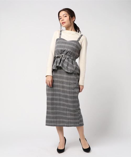 アドミラル　グレンチェックのセットアップ SpRay（スプレイ）の「グレンチェックチェックビスチェSET UP