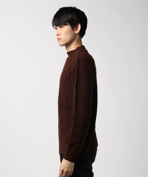 MinoriTY（マイノリティ）の「7G片畦ルーズシルエットモックネックニット（ニット/セーター・メンズ・ネイビー/ブラック/ベージュ/オレンジ/ワイン/グレー/ホワイト/ブラウン・L/M）」の17枚目の写真