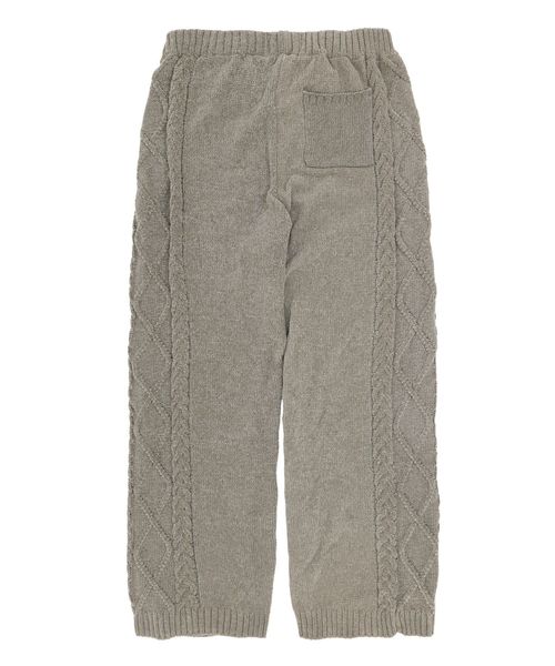 fran de lingerie（フランデランジェリー）の「teddy knit テディニット ケーブル編みロングパンツ（ルームウェア/パジャマ・レディース・モカ/オフホワイト/ピンク・M-L）」の18枚目の写真