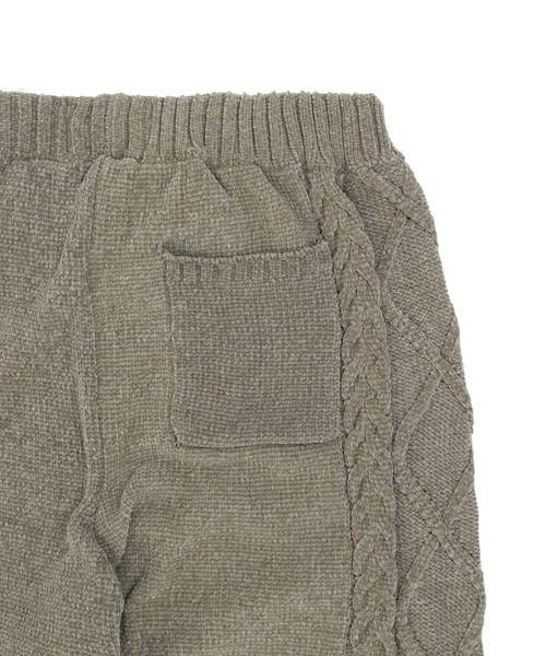 fran de lingerie（フランデランジェリー）の「teddy knit テディニット ケーブル編みロングパンツ（ルームウェア/パジャマ・レディース・モカ/オフホワイト/ピンク・M-L）」の14枚目の写真