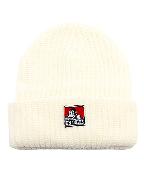 BEN DAVIS(ベンデイビス)の「BEN DAVIS "acryl" KNIT CAP(ニットキャップ/ビーニー・メンズ・ヘザーグレー/オレンジ系その他/ヘザーチャコール/バイオレット/ダークブルー/ブルー/ライトグリーン/オレンジ/ブラック/ダークグリーン/ネイビー/ブラウン/パープル/サックスブルー/オリーブ/レッド/アクア/ダークブラウン/カーキ/エンジ/マジェンタ/レモンイエロー/ホワイト/オフホワイト・FREE)」の2枚目の写真