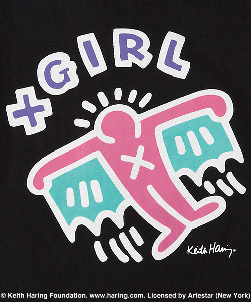 X-girl Stages(エックスガールステージス)の「S/S TEE “Keith Haring” (4T~7T)(Tシャツ/カットソー・キッズ・ホワイト/ブラック・4T/5T/6T/7T)」の8枚目の写真