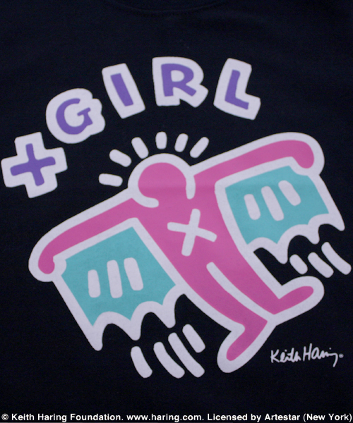 X-girl Stages(エックスガールステージス)の「S/S TEE “Keith Haring” (4T~7T)(Tシャツ/カットソー・キッズ・ホワイト/ブラック・4T/5T/6T/7T)」の3枚目の写真