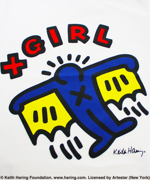 X-girl Stages(エックスガールステージス)の「S/S TEE “Keith Haring” (4T~7T)(Tシャツ/カットソー・キッズ・ホワイト/ブラック・4T/5T/6T/7T)」の4枚目の写真