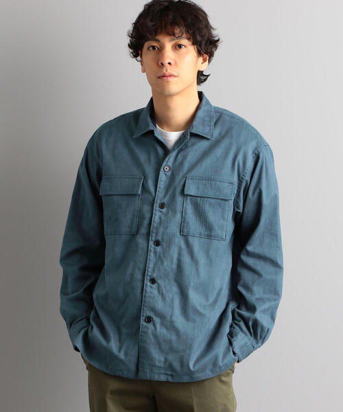 green label relaxing（グリーンレーベルリラクシング）の「MC スエードライク ボックス レギュラー シャツ ◆（シャツ/ブラウス・メンズ・ブラック/ターコイズブルー/モカ・S/M/L/XL）」の3枚目の写真