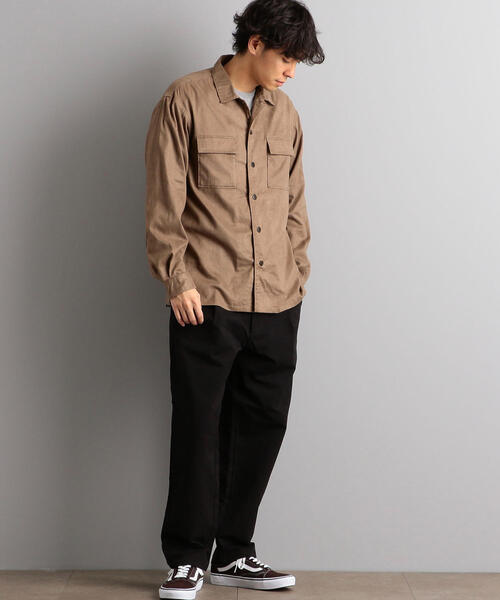 green label relaxing（グリーンレーベルリラクシング）の「MC スエードライク ボックス レギュラー シャツ ◆（シャツ/ブラウス・メンズ・ブラック/ターコイズブルー/モカ・S/M/L/XL）」の7枚目の写真