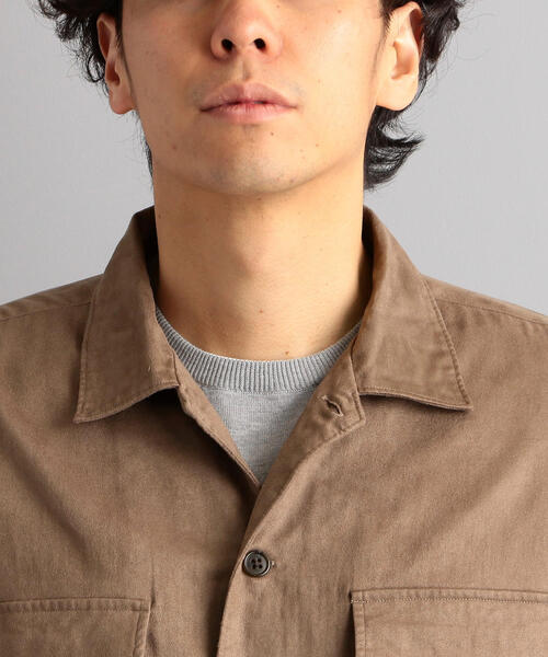 green label relaxing（グリーンレーベルリラクシング）の「MC スエードライク ボックス レギュラー シャツ ◆（シャツ/ブラウス・メンズ・ブラック/ターコイズブルー/モカ・S/M/L/XL）」の8枚目の写真