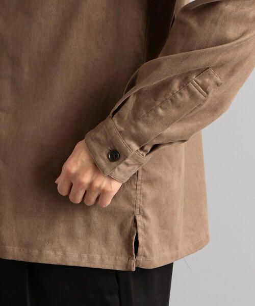 green label relaxing（グリーンレーベルリラクシング）の「MC スエードライク ボックス レギュラー シャツ ◆（シャツ/ブラウス・メンズ・ブラック/ターコイズブルー/モカ・S/M/L/XL）」の9枚目の写真