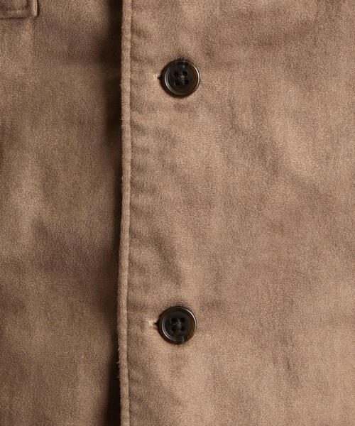 green label relaxing（グリーンレーベルリラクシング）の「MC スエードライク ボックス レギュラー シャツ ◆（シャツ/ブラウス・メンズ・ブラック/ターコイズブルー/モカ・S/M/L/XL）」の11枚目の写真