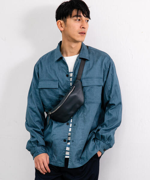 green label relaxing（グリーンレーベルリラクシング）の「MC スエードライク ボックス レギュラー シャツ ◆（シャツ/ブラウス・メンズ・ブラック/ターコイズブルー/モカ・S/M/L/XL）」の14枚目の写真