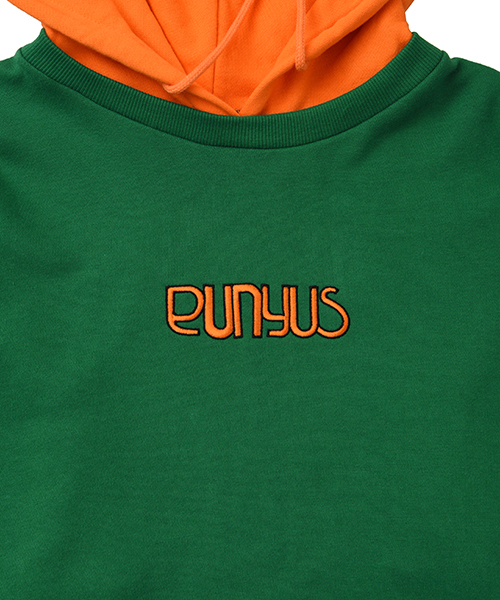 PUNYUS（プニュズ）の「バイカラーロゴパーカー（パーカー・レディース・ブラック/ピンク/グリーン・1/2/4/3）」の6枚目の写真