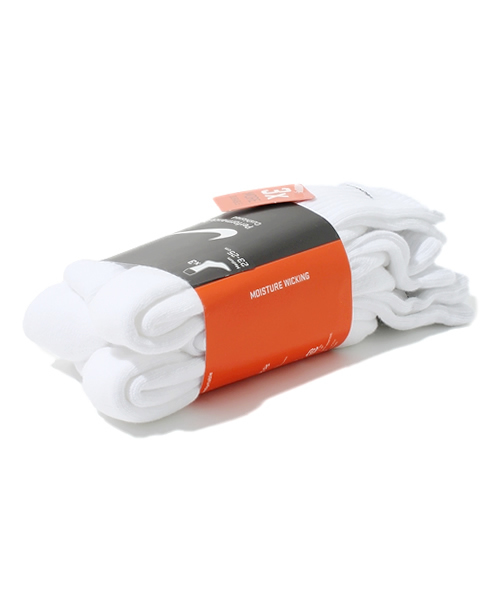NIKE（ナイキ）の「ナイキ 3足セット コットンソックス NIKE 3P COTTON SOCKS CREW（ソックス/靴下・レディース・ホワイト・24cm）」の3枚目の写真