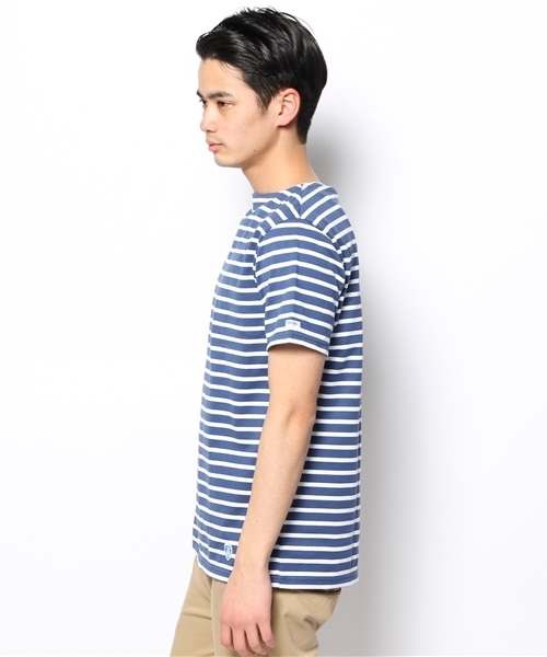 fennica Men's(フェニカメンズ)の「ORCIVAL / ショートスリーブボーダーバスクシャツ(Tシャツ/カットソー・メンズ・ワイン/インディゴブルー・3/4)」の6枚目の写真