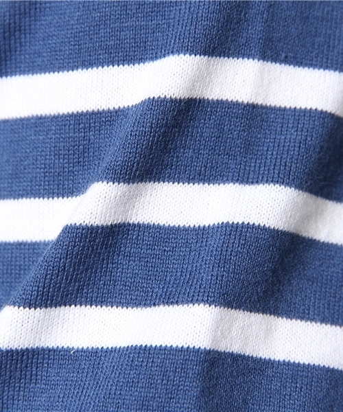 fennica Men's(フェニカメンズ)の「ORCIVAL / ショートスリーブボーダーバスクシャツ(Tシャツ/カットソー・メンズ・ワイン/インディゴブルー・3/4)」の11枚目の写真