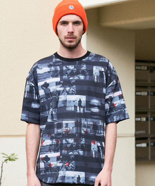 JACKROSE（ジャックローズ）の「JE-リバーシブル・フラッグ 半袖Tシャツ（Tシャツ/カットソー・メンズ・ホワイト/ブラック/パープル・M/L）」の2枚目の写真