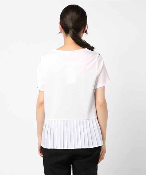 A/C DESIGN BY ALPHA CUBIC（エーシーデザインバイアルファキュービック）の「【COOLER TOUCHシリーズ】裾切替プルオーバー（Tシャツ/カットソー・レディース・ブラック/ホワイト/ブラウン・L size/M size）」の4枚目の写真