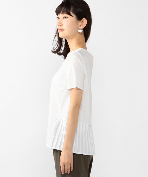 A/C DESIGN BY ALPHA CUBIC（エーシーデザインバイアルファキュービック）の「【COOLER TOUCHシリーズ】裾切替プルオーバー（Tシャツ/カットソー・レディース・ブラック/ホワイト/ブラウン・L size/M size）」の15枚目の写真