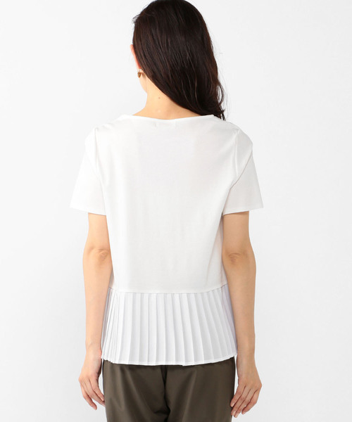 A/C DESIGN BY ALPHA CUBIC（エーシーデザインバイアルファキュービック）の「【COOLER TOUCHシリーズ】裾切替プルオーバー（Tシャツ/カットソー・レディース・ブラック/ホワイト/ブラウン・L size/M size）」の7枚目の写真