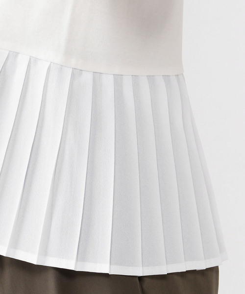 A/C DESIGN BY ALPHA CUBIC（エーシーデザインバイアルファキュービック）の「【COOLER TOUCHシリーズ】裾切替プルオーバー（Tシャツ/カットソー・レディース・ブラック/ホワイト/ブラウン・L size/M size）」の9枚目の写真