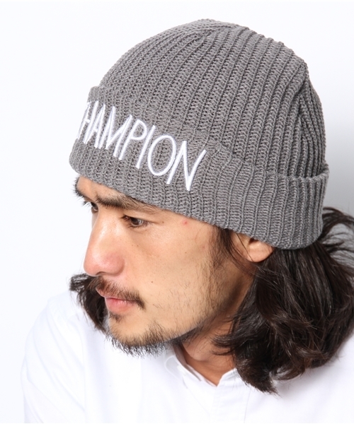 And A（アンドエー）の「メランジチャンピオンニットキャップ (Champion/チャンピオン)（ニットキャップ/ビーニー・メンズ・レッド/グレー/ブラック/グリーン/ブルー・FREE）」の10枚目の写真