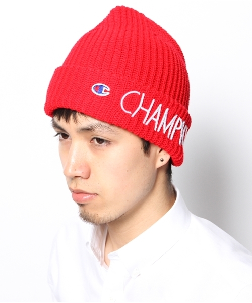 And A（アンドエー）の「メランジチャンピオンニットキャップ (Champion/チャンピオン)（ニットキャップ/ビーニー・メンズ・レッド/グレー/ブラック/グリーン/ブルー・FREE）」の7枚目の写真
