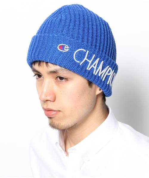 And A（アンドエー）の「メランジチャンピオンニットキャップ (Champion/チャンピオン)（ニットキャップ/ビーニー・メンズ・レッド/グレー/ブラック/グリーン/ブルー・FREE）」の6枚目の写真