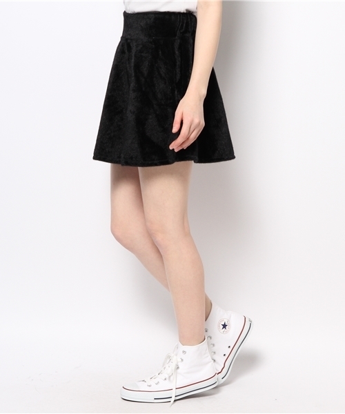 WEGO(ウィゴー)の「起毛フレアスカート(スカート・レディース・ブラック/ブルー/レッド/パープル・FREE)」の11枚目の写真