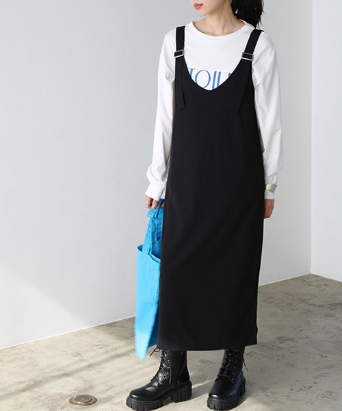 GeeRA（ジーラ）の「上品ジャンパースカート（選べる2丈）（ジャンパースカート・レディース・ワイン/ブラック/カーキ/モカ/ブラック系その他/ワインレッド/ダークベージュ/キャメル/ブラウン系その他/カーキオリーブ・MEDIUM/LARGE/X-LARGE/SMALL/XX-LARGE）」の18枚目の写真