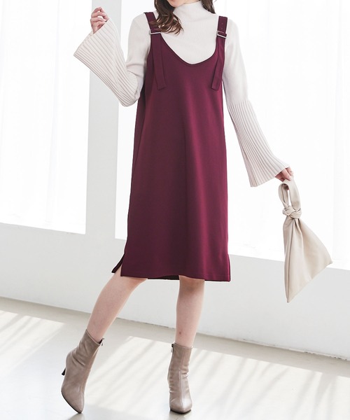 GeeRA（ジーラ）の「上品ジャンパースカート（選べる2丈）（ジャンパースカート・レディース・ワイン/ブラック/カーキ/モカ/ブラック系その他/ワインレッド/ダークベージュ/キャメル/ブラウン系その他/カーキオリーブ・MEDIUM/LARGE/X-LARGE/SMALL/XX-LARGE）」の20枚目の写真