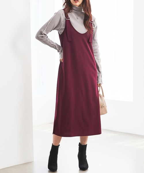 GeeRA（ジーラ）の「上品ジャンパースカート（選べる2丈）（ジャンパースカート・レディース・ワイン/ブラック/カーキ/モカ/ブラック系その他/ワインレッド/ダークベージュ/キャメル/ブラウン系その他/カーキオリーブ・MEDIUM/LARGE/X-LARGE/SMALL/XX-LARGE）」の19枚目の写真