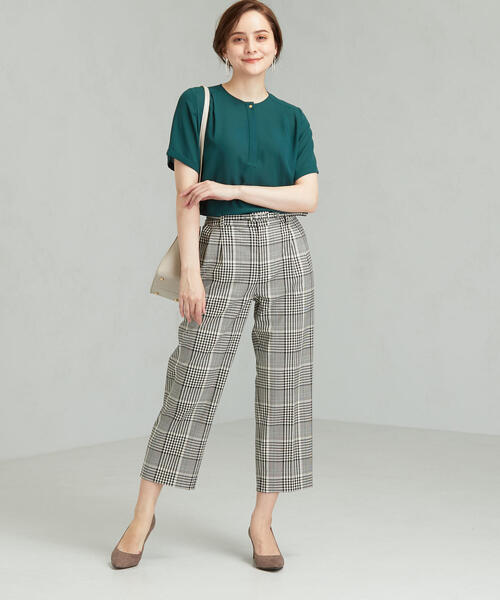 「green label relaxing」 長袖ブラウス FREE ダークグリーン レディース green label relaxing（グリーンレーベルリラクシング）の「D