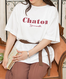 PairPair | リボンベルト付きロゴチュニック(Tシャツ/カットソー)