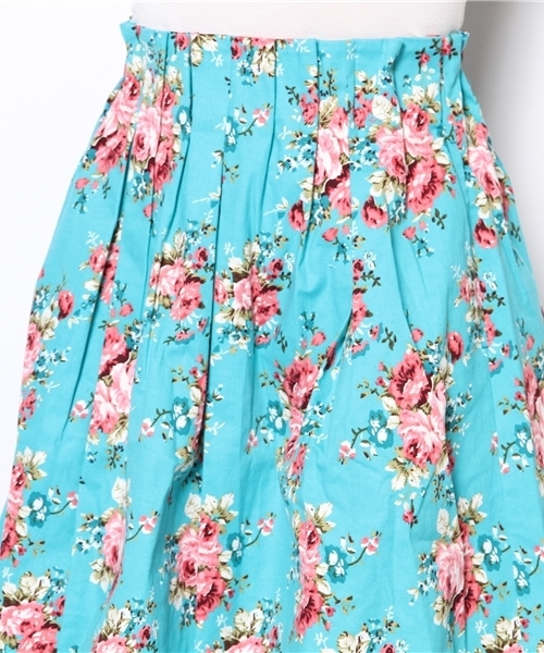 one after another NICE CLAUP（ワンアフターアナザーナイスクラップ）の「【ナイスクラップ】花柄ﾌﾚｱｽｶｰﾄ（スカート・レディース・ネイビー/ベージュ/グリーン・FREE）」の8枚目の写真