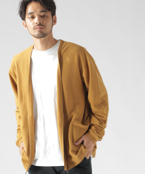 BAYFLOW（ベイフロー）の「ツイルコンチョカーディガン（カーディガン/ボレロ・メンズ・ベージュ/グレー/チャコール・MEDIUM/LARGE）」の3枚目の写真