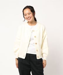 earth music&ecology | ・レトロ釦ニットカ-ディガン(カーディガン/ボレロ)